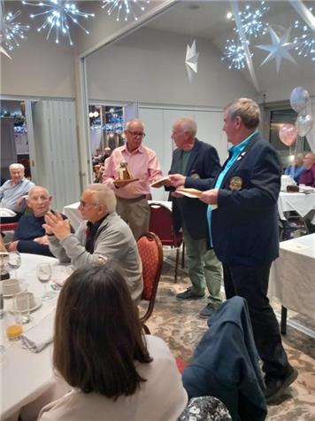Ray receiving one of his numerous trophies  - Presentation lunch continued